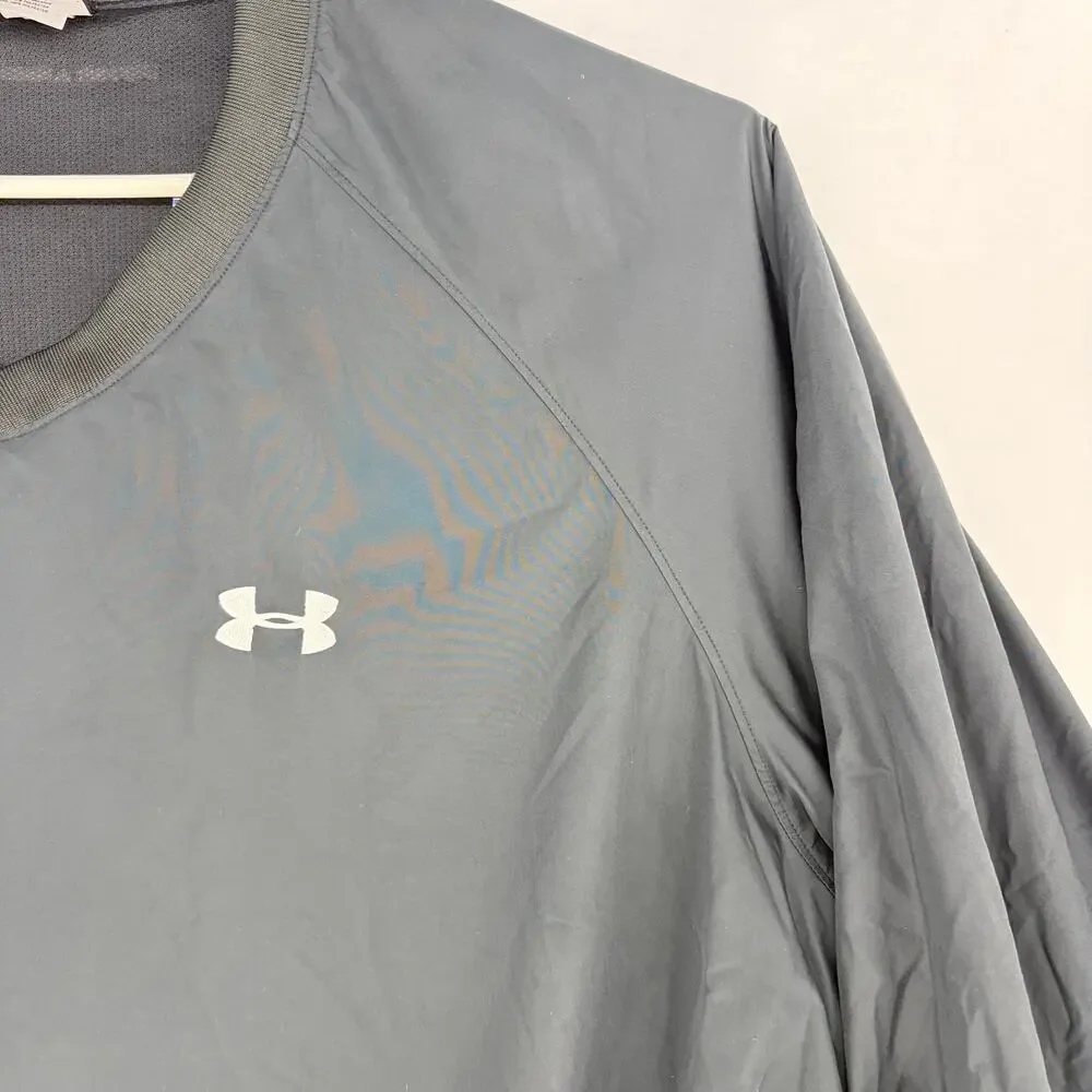 Under Armour Wind Pullover XXL Black V-Neck Golf Windshirt Men's